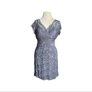 Marina dark grey lace dress